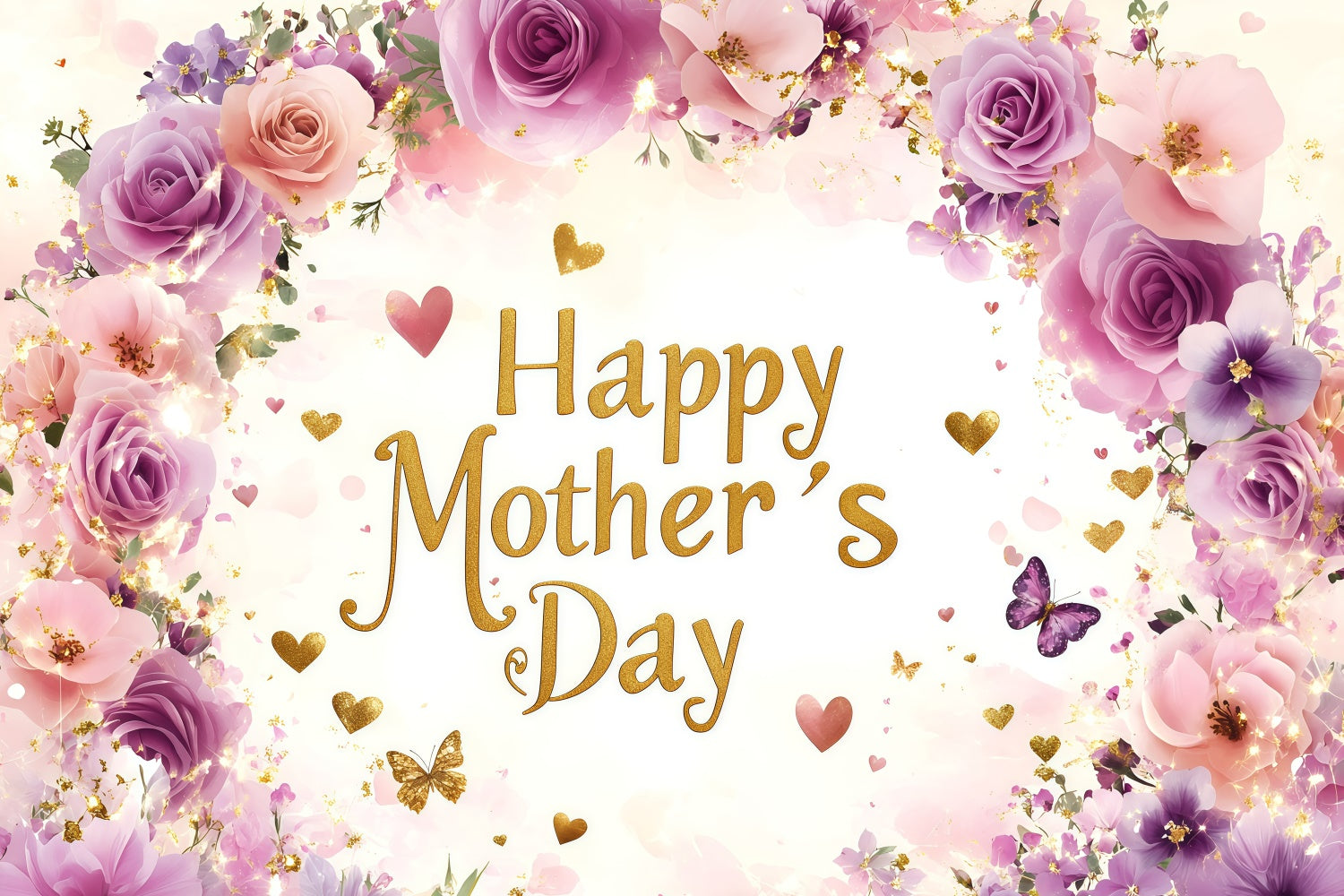 Mothers Day Backdrop Dreamy Pastel Bloom Personalized Backdrop UK GQ3-150