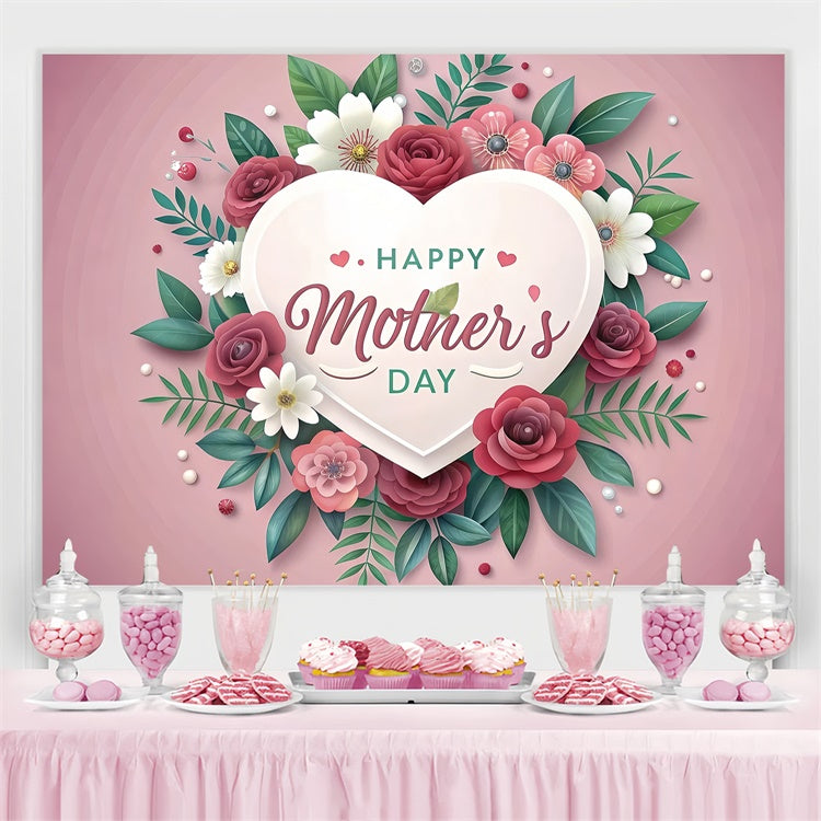 Mothers Day Backdrops Soft Blooming Floral Personalized Backdrop UK GQ3-161
