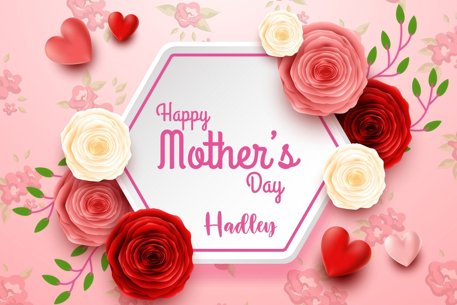 Mothers Day Backdrops Romantic Rose Bloom Personalized Backdrop UK GQ3-167
