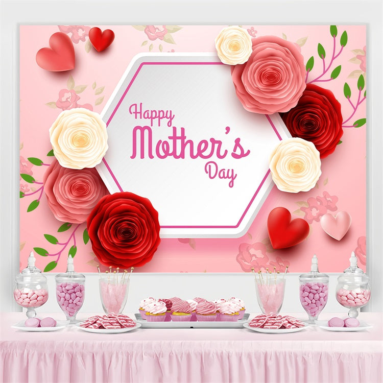 Mothers Day Backdrops Romantic Rose Bloom Personalized Backdrop UK GQ3-167