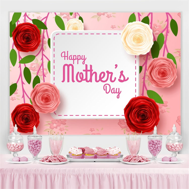 Mothers Day Photo Backdrop Delicate Rose Vines Customized Backdrop UK GQ3-168