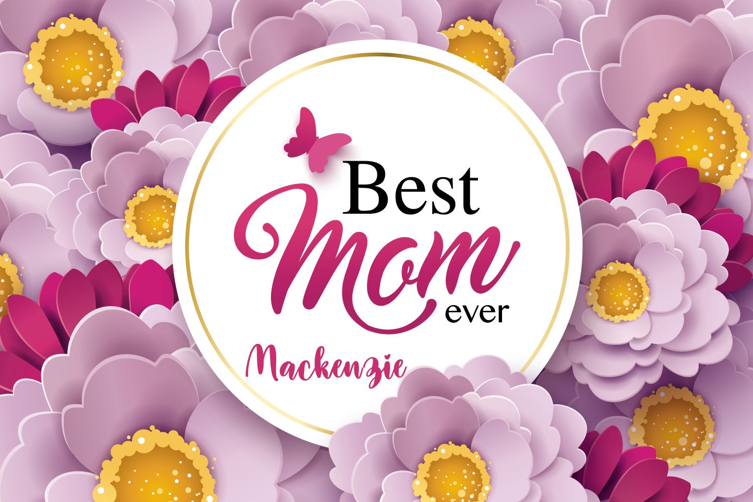 Mother's Day Photo Backdrops Elegant Purple Bloom Custom Backdrop UK GQ3-169
