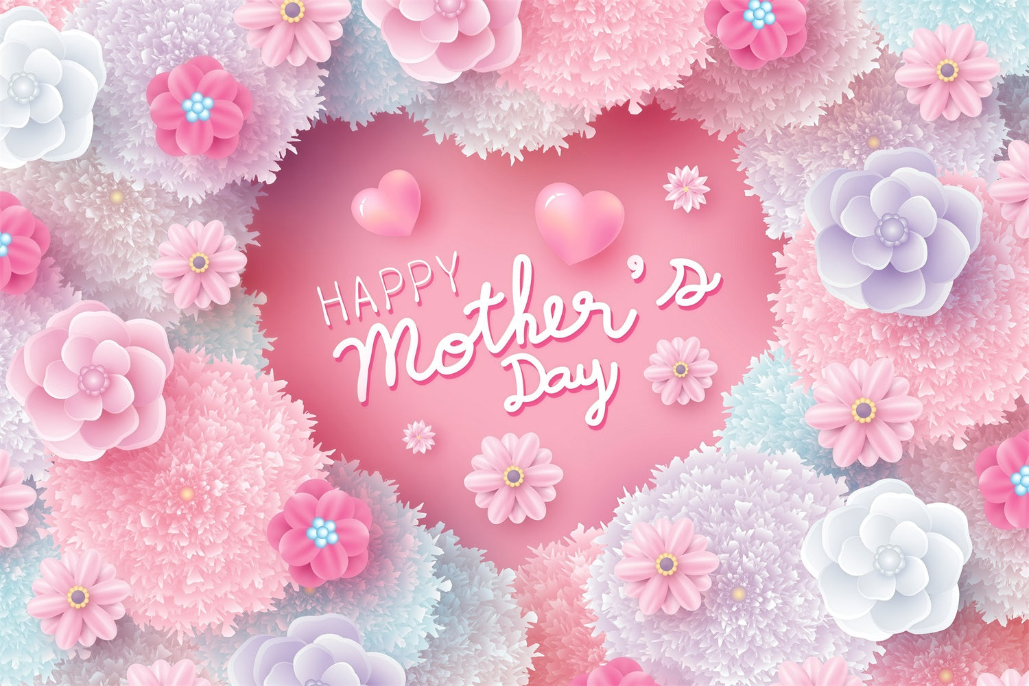 Mothers Day Backdrop Ideas Enchanted Pastel Floral Custom Backdrop UK GQ3-170