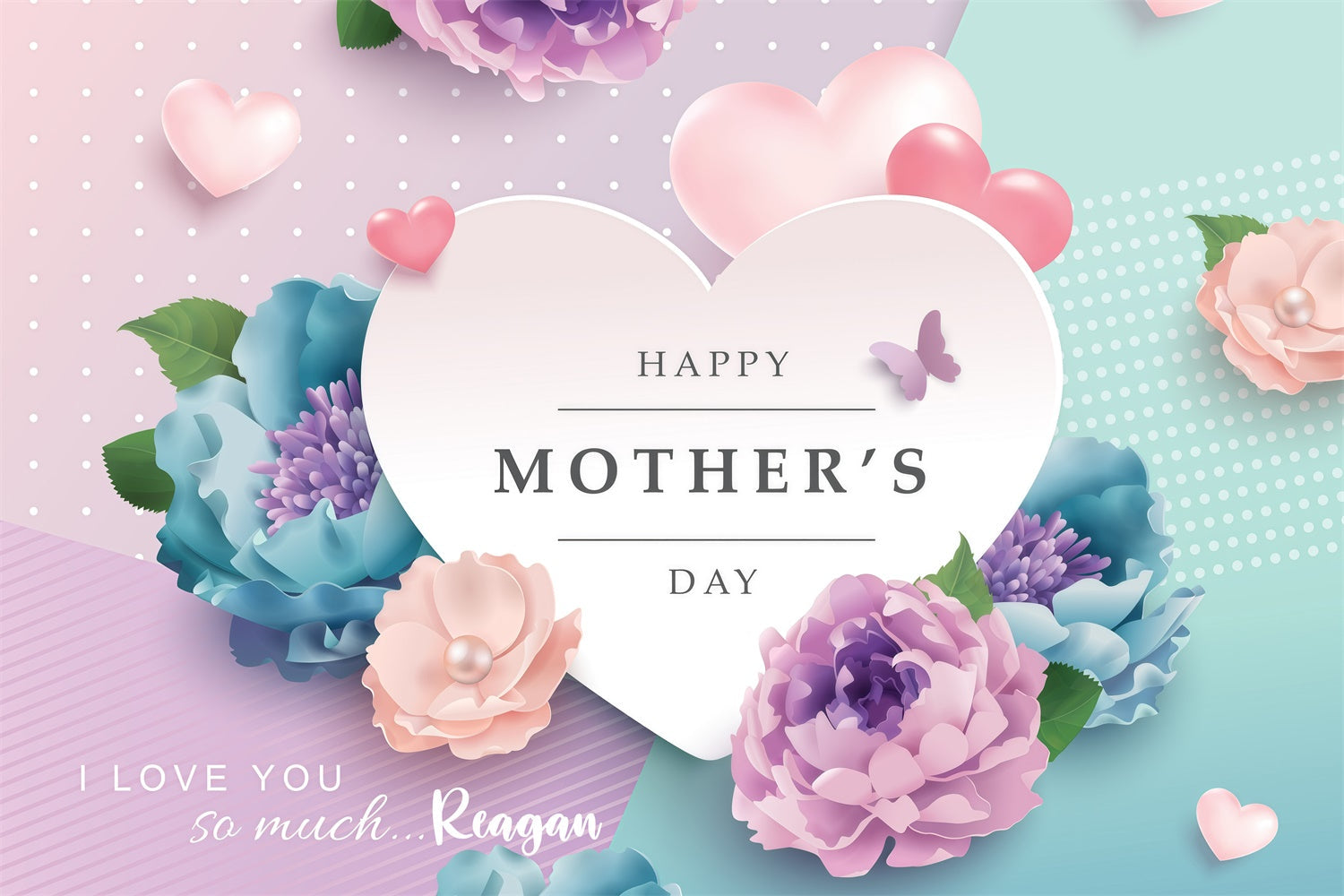 Mother's Day Backdrop Ideas Pastel Floral Charm Customized Backdrop UK GQ3-171