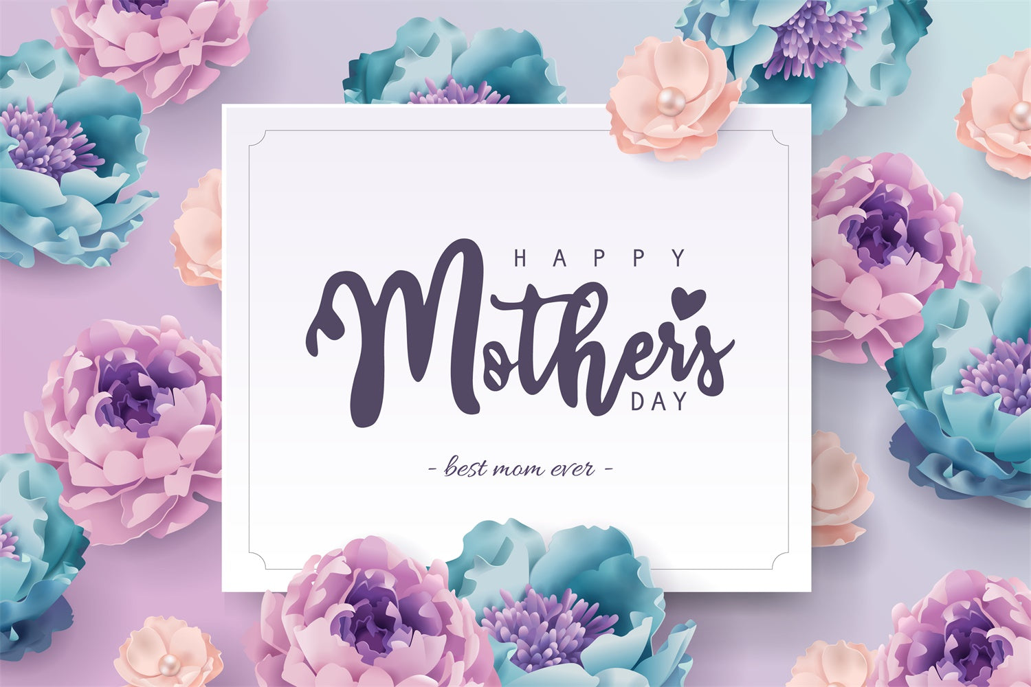 Mothers Day Backdrops Romantic Watercolor Floral Custom Backdrop UK GQ3-175