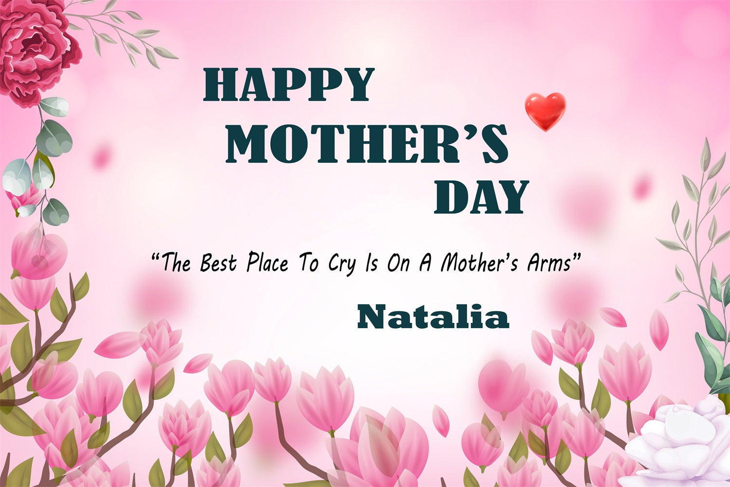 Mother's Day Backdrop Ideas Graceful Blooming Tulips Custom Backdrop UK GQ3-182