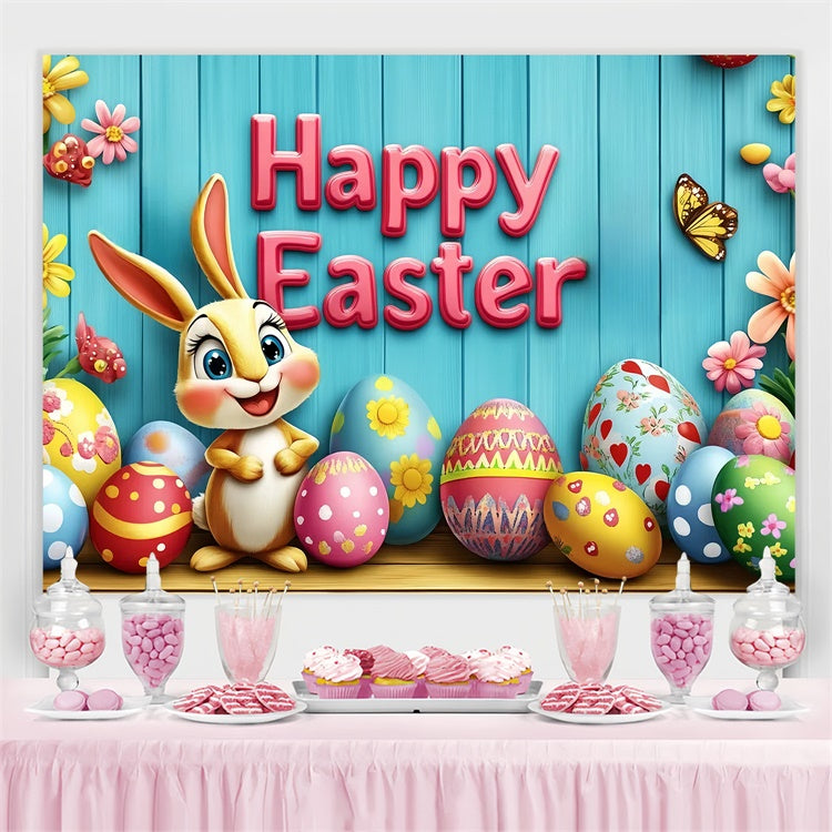 Easter Picture Backdrops Cartoon Bunny Egg Happy Customized Backdrop UK GQ3-209