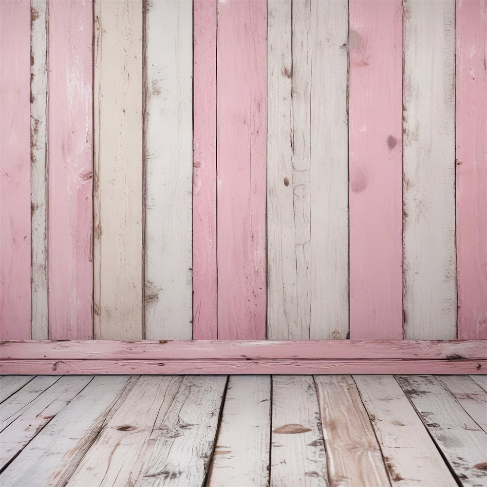Wood Floor Backdrop Pink White Room Backdrop UK GQ4-104