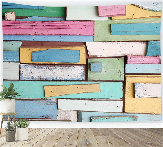 Wood Panel Backdrop Painted Timber Plank Backdrop UK GQ4-115