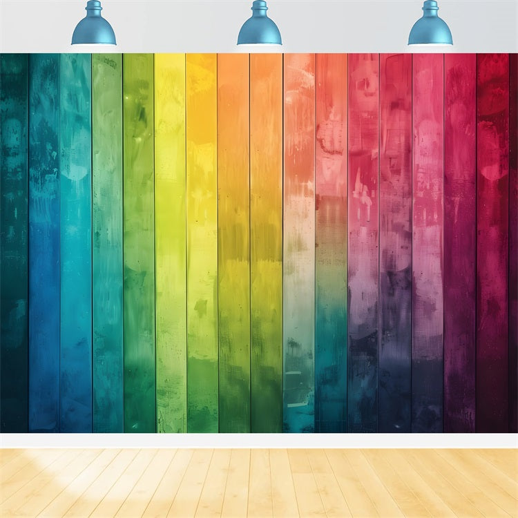 Wood Backdrop Vibrant Multicolor Backdrop UK GQ4-129