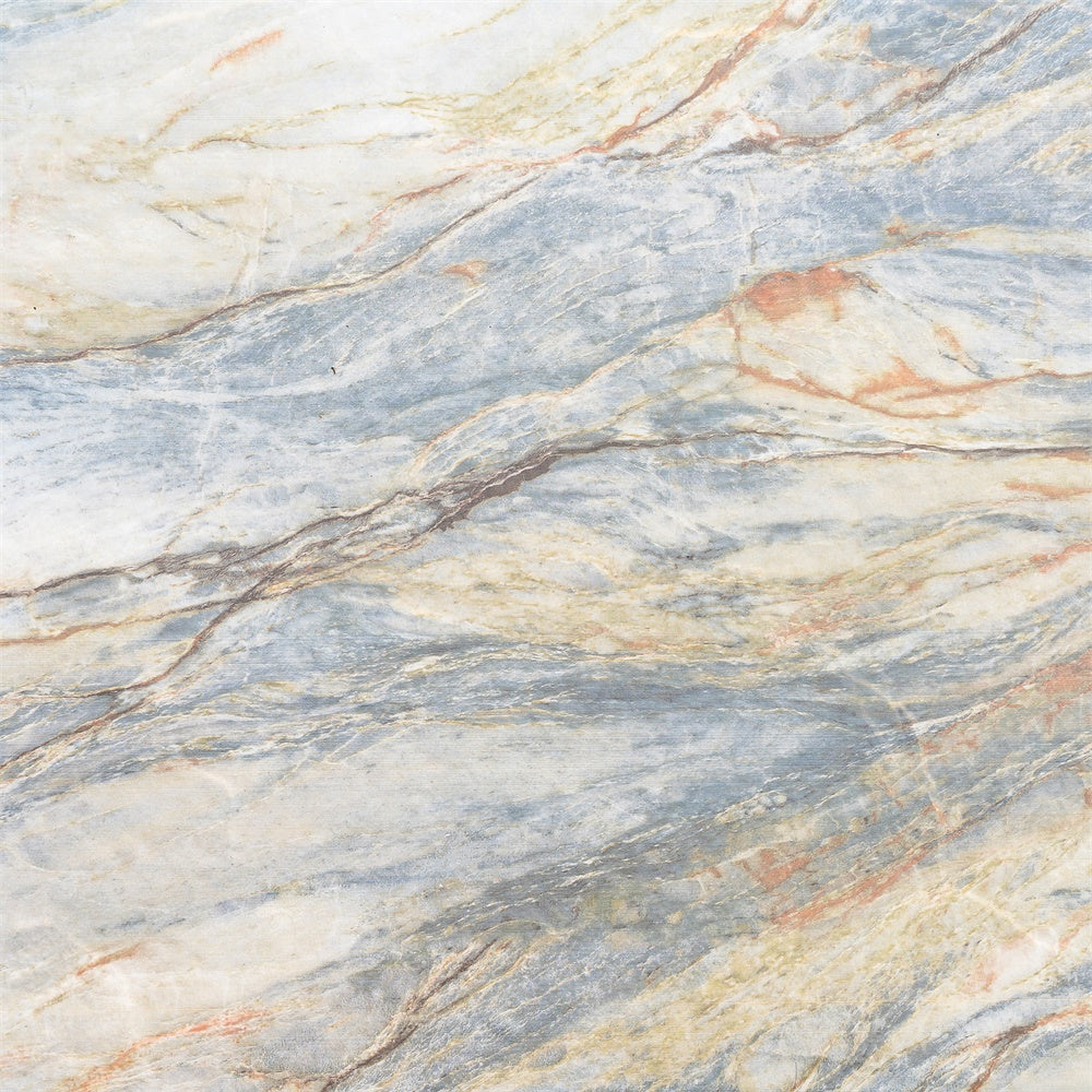 Marble Photography Backdrop Blue Beige Abstract Backdrop UK GQ4-134