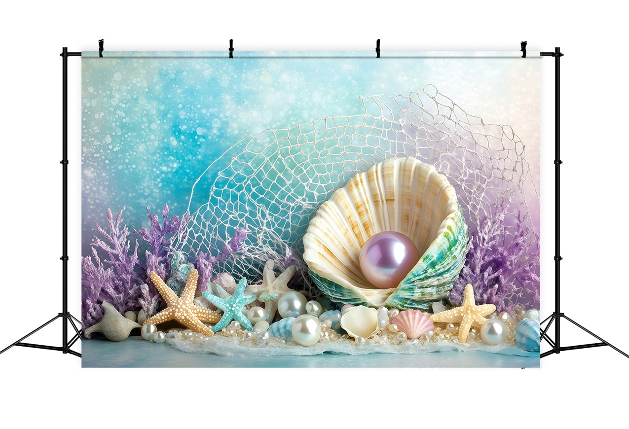 Beach Backdrops Shell Pearls Summer Backdrop UK GQ4-267