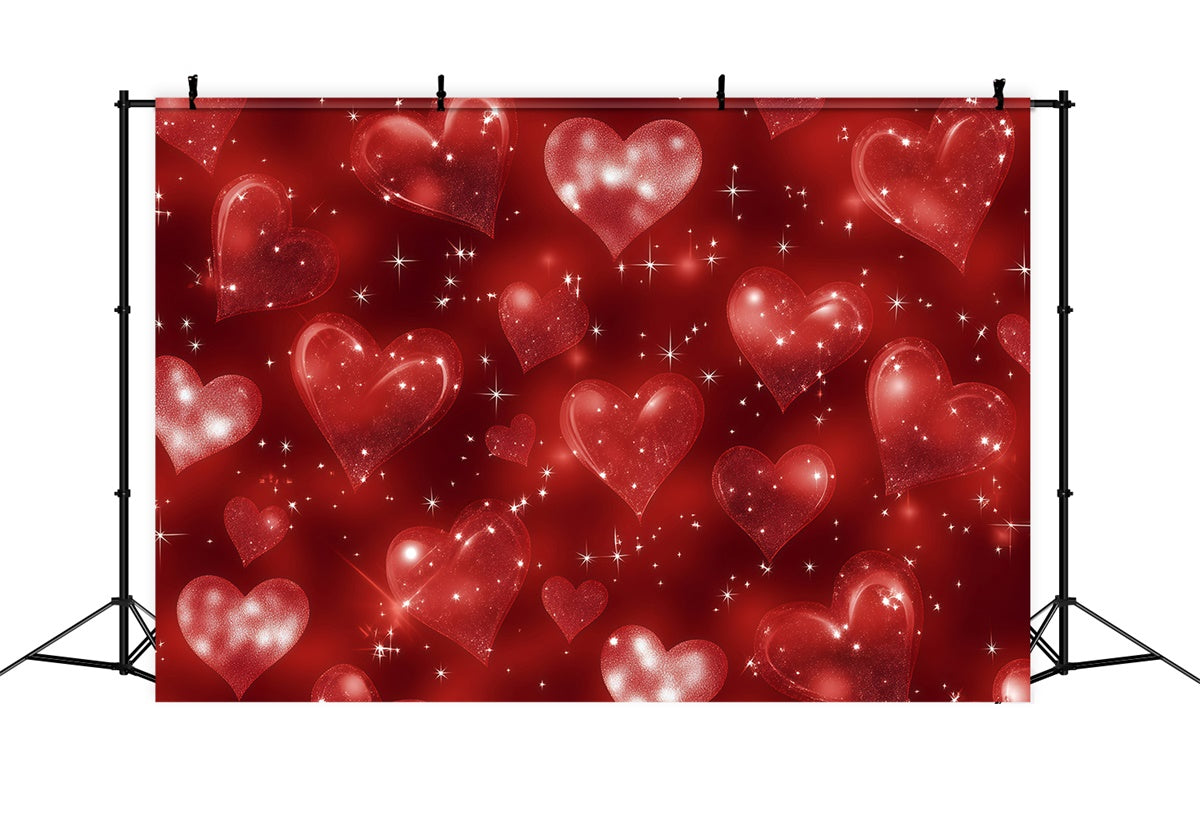Old School Photo Backdrop Shining Red Love Hearts Vintage Backdrops UK GQ4-300