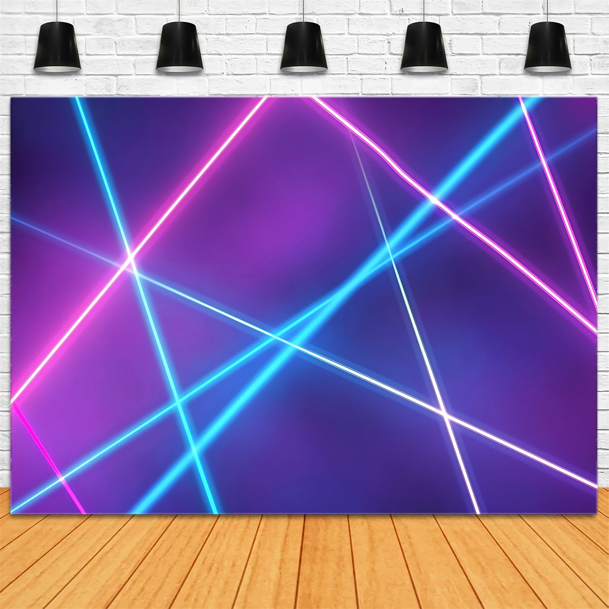 Old School Backdrops Dynamic Neon Streaks Light Vintage Backdrops UK GQ4-302