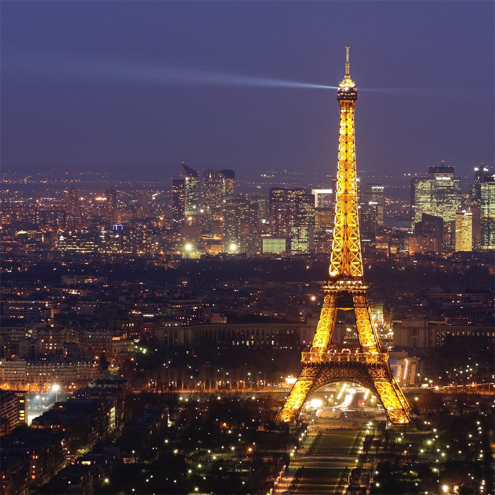 Night In Paris Backdrop Sparkling Eiffel Tower Urban Backdrop UK GQ4-34