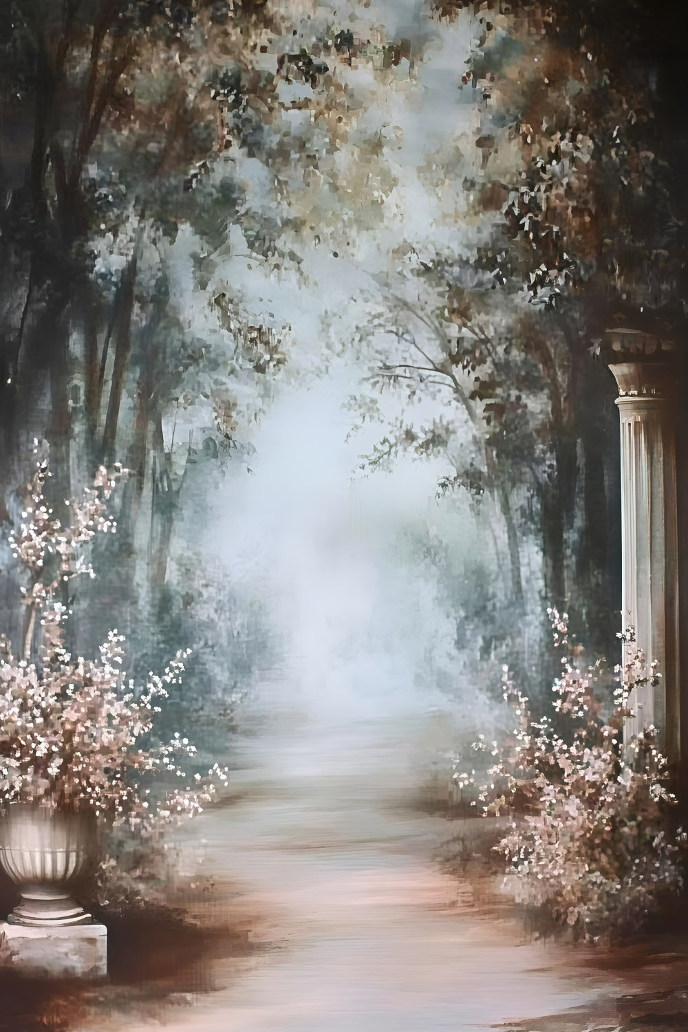 Antique Photo Backdrop Enchanted Garden Path Vintage Backdrops UK GQ4-340