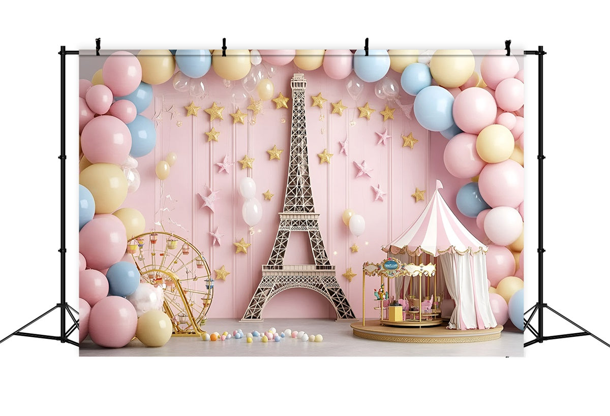 Kids Photo Backdrop Balloon Paris Dreamland Backdrop UK GQ5-140