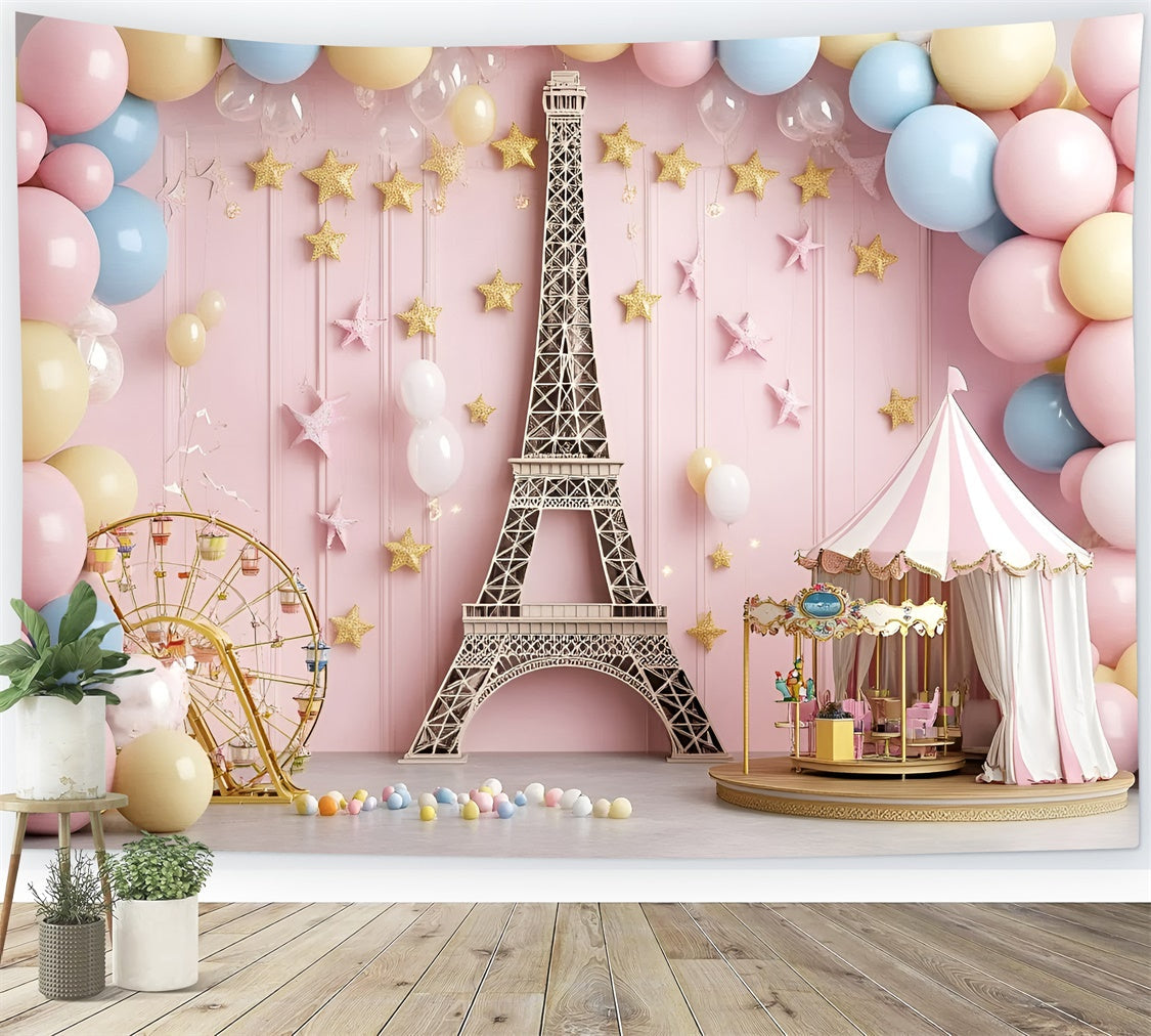 Kids Photo Backdrop Balloon Paris Dreamland Backdrop UK GQ5-140