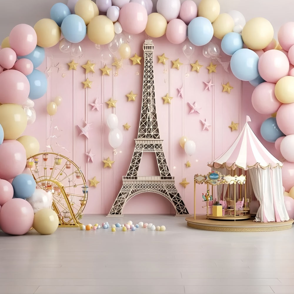 Kids Photo Backdrop Balloon Paris Dreamland Backdrop UK GQ5-140