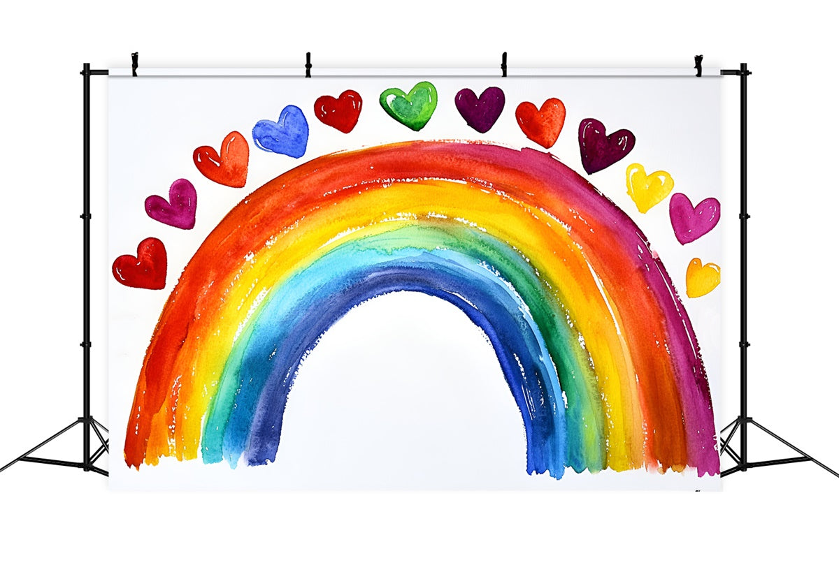 Rainbow Backdrop Rainbow Heart Magic Children Backdrops UK GQ5-143