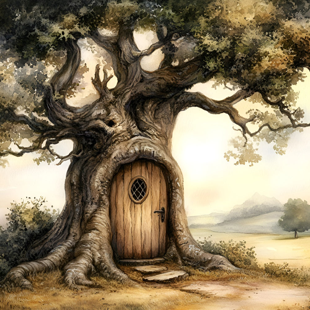 Children Backdrops Enchanted Treehouse Door Backdrop UK GQ5-144