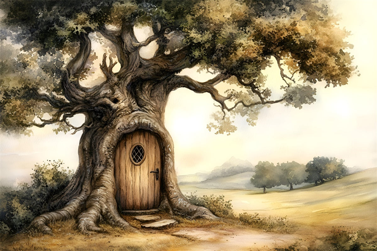 Children Backdrops Enchanted Treehouse Door Backdrop UK GQ5-144