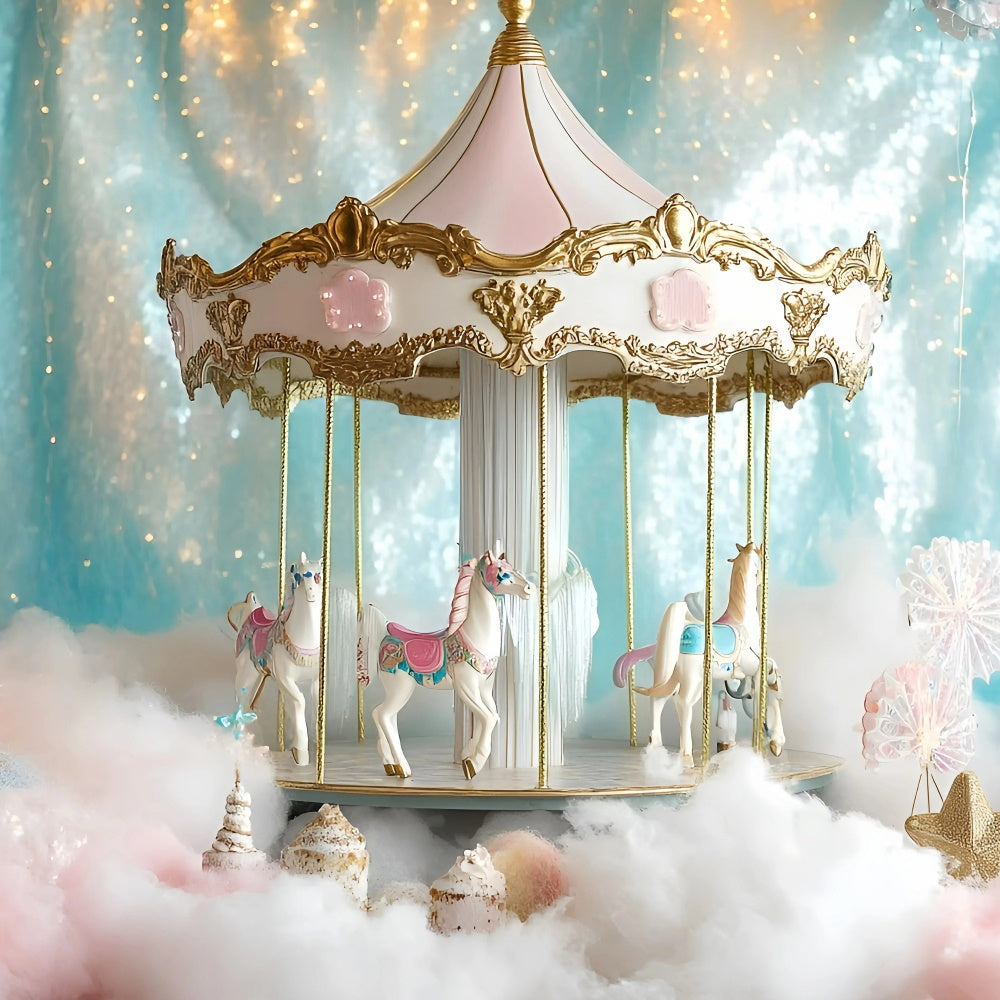 Newborn Backdrops Fairytale Carousel Dreams Backdrop UK GQ5-149