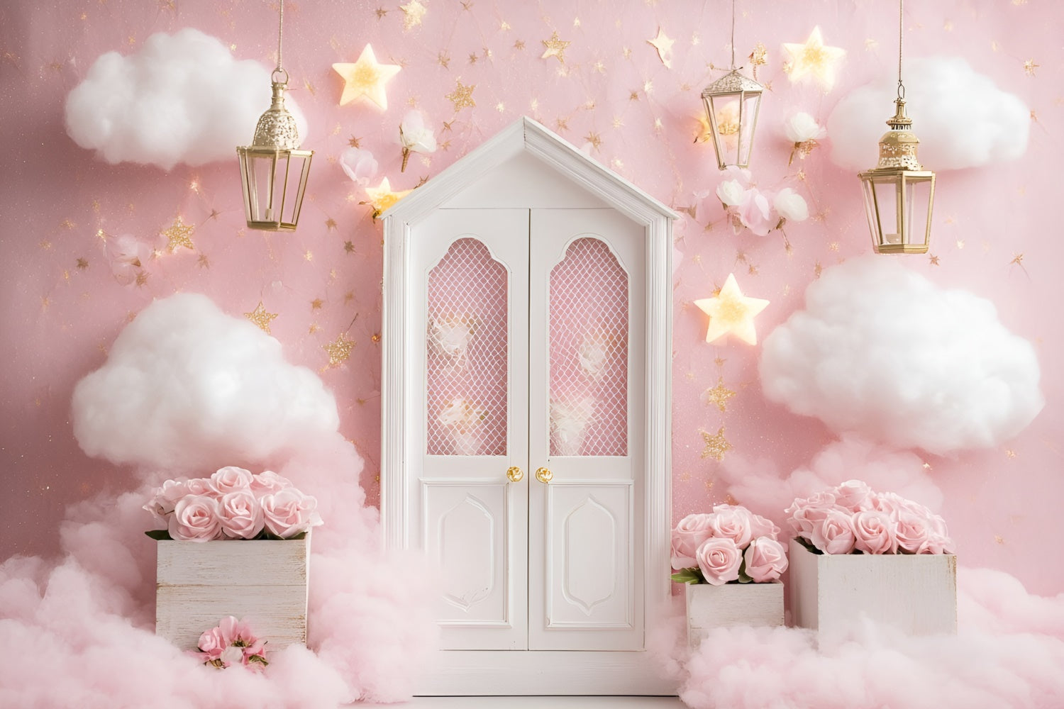 Newborn Photoshoot Backdrop Rose Cloud Wonderland Backdrop UK GQ5-152