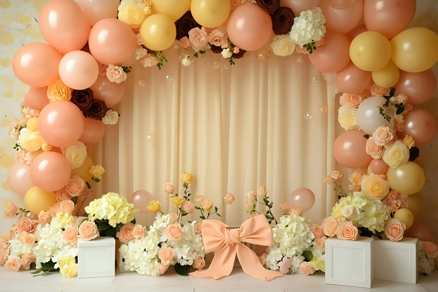 Newborn Photography Backdrops Pastel Flower Arch Backdrop UK GQ5-155