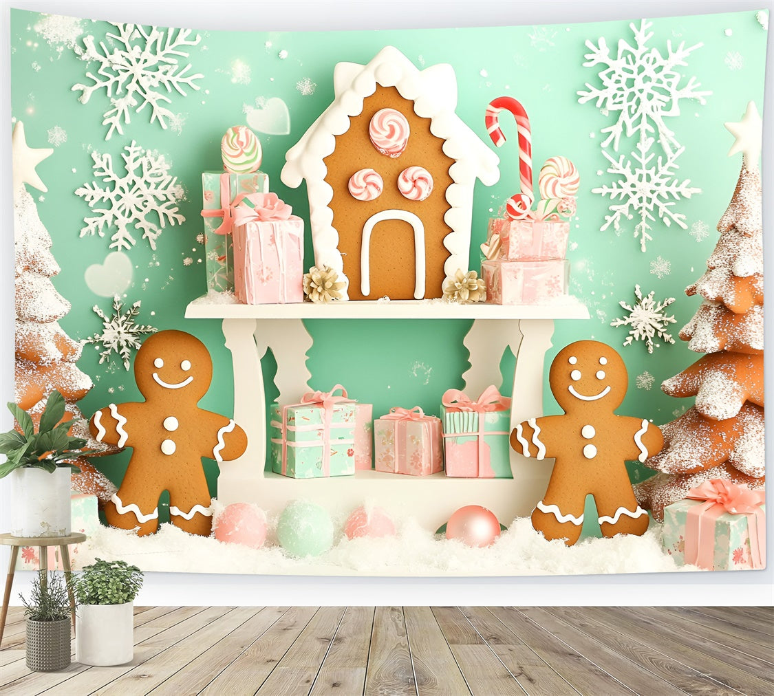 Newborn Photography Backdrops Christmas Candy Shop Backdrop UK GQ5-167