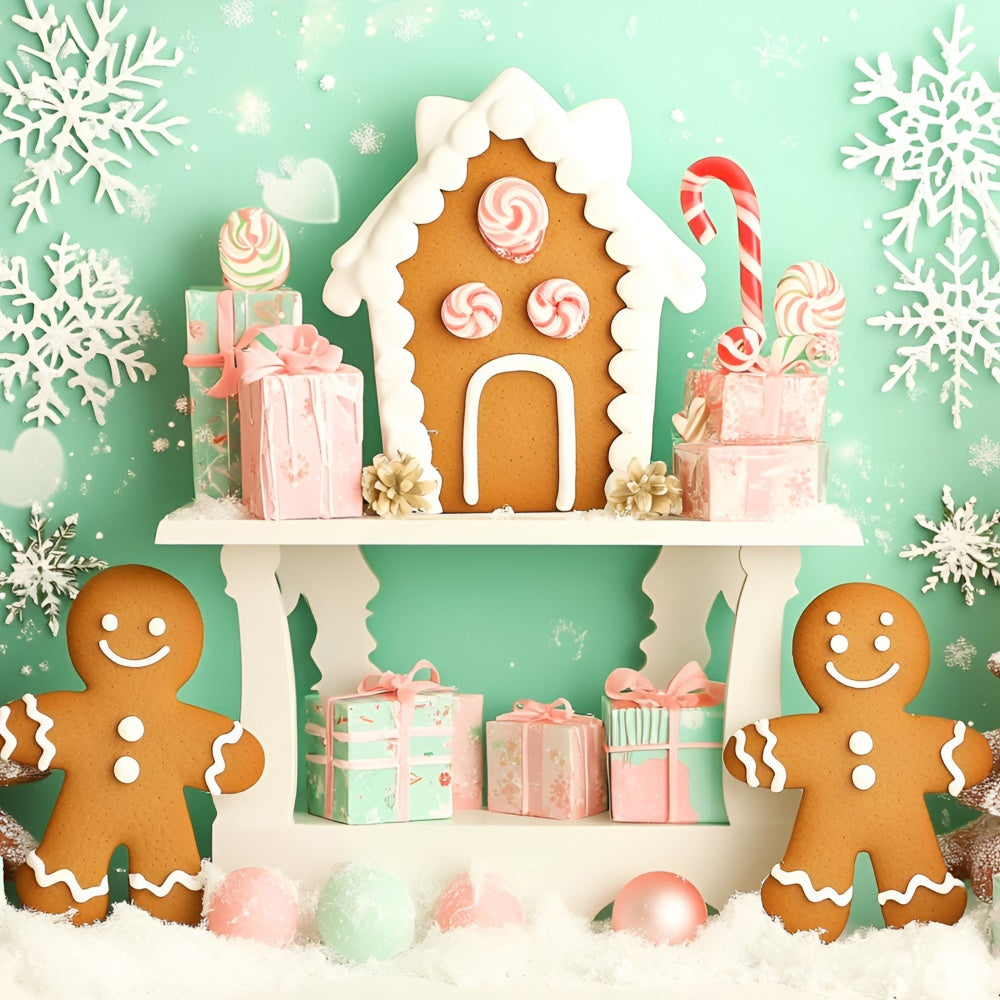 Newborn Photography Backdrops Christmas Candy Shop Backdrop UK GQ5-167