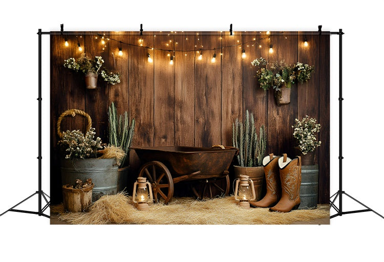Cowboy Backdrops Cactus Charm Western Children Backdrops UK GQ5-181