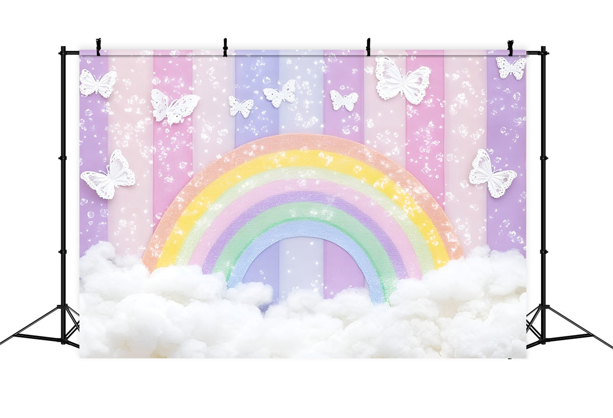 Rainbow Backdrop Fairytale Arch Butterfly Kids Backdrop UK GQ5-194
