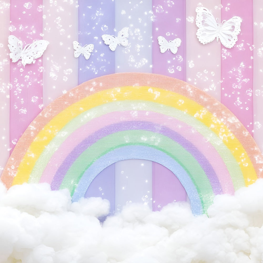 Rainbow Backdrop Fairytale Arch Butterfly Kids Backdrop UK GQ5-194