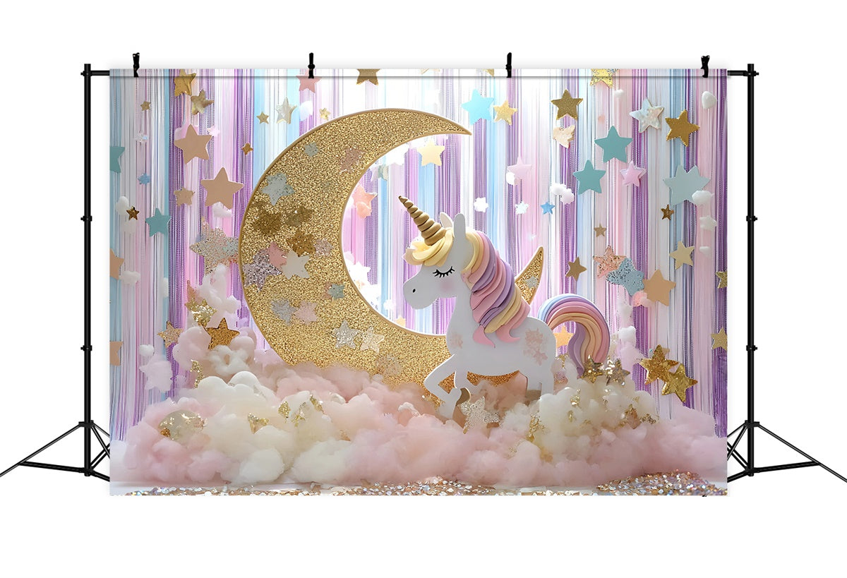Stars Backdrop Stars Unicorn Fantasy Newborn Photo Backdrop UK GQ5-195
