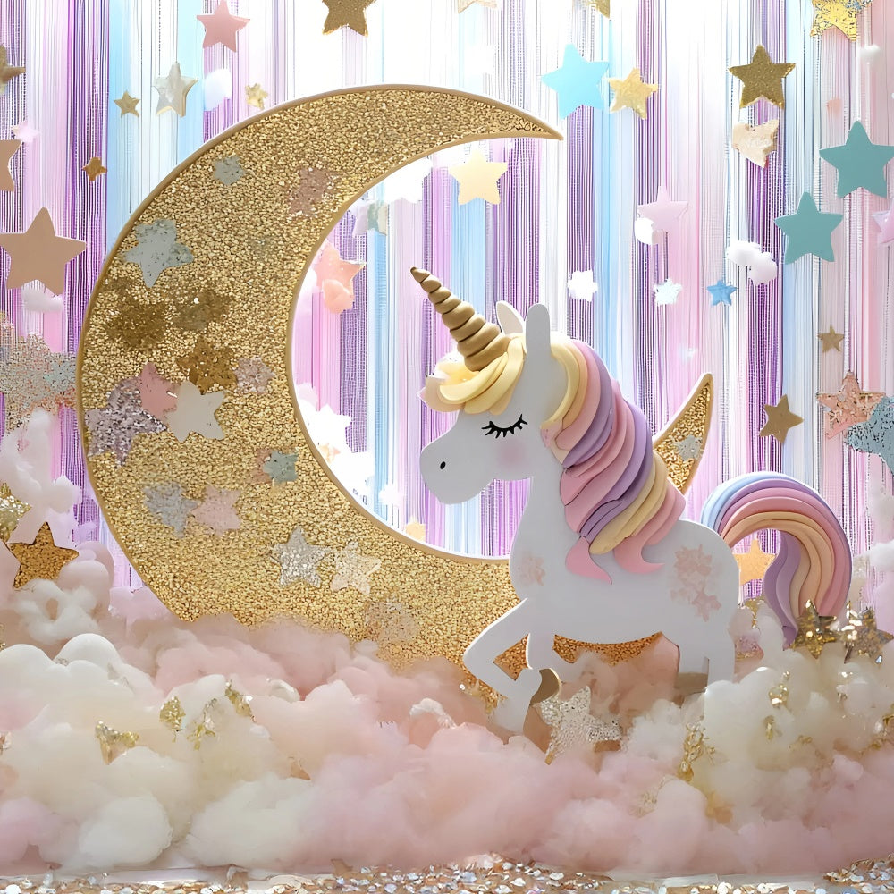 Stars Backdrop Stars Unicorn Fantasy Newborn Photo Backdrop UK GQ5-195