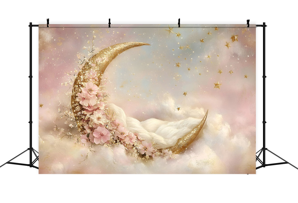 Newborn Photo Backdrop Crescent Blossom Dream Backdrop UK GQ5-198