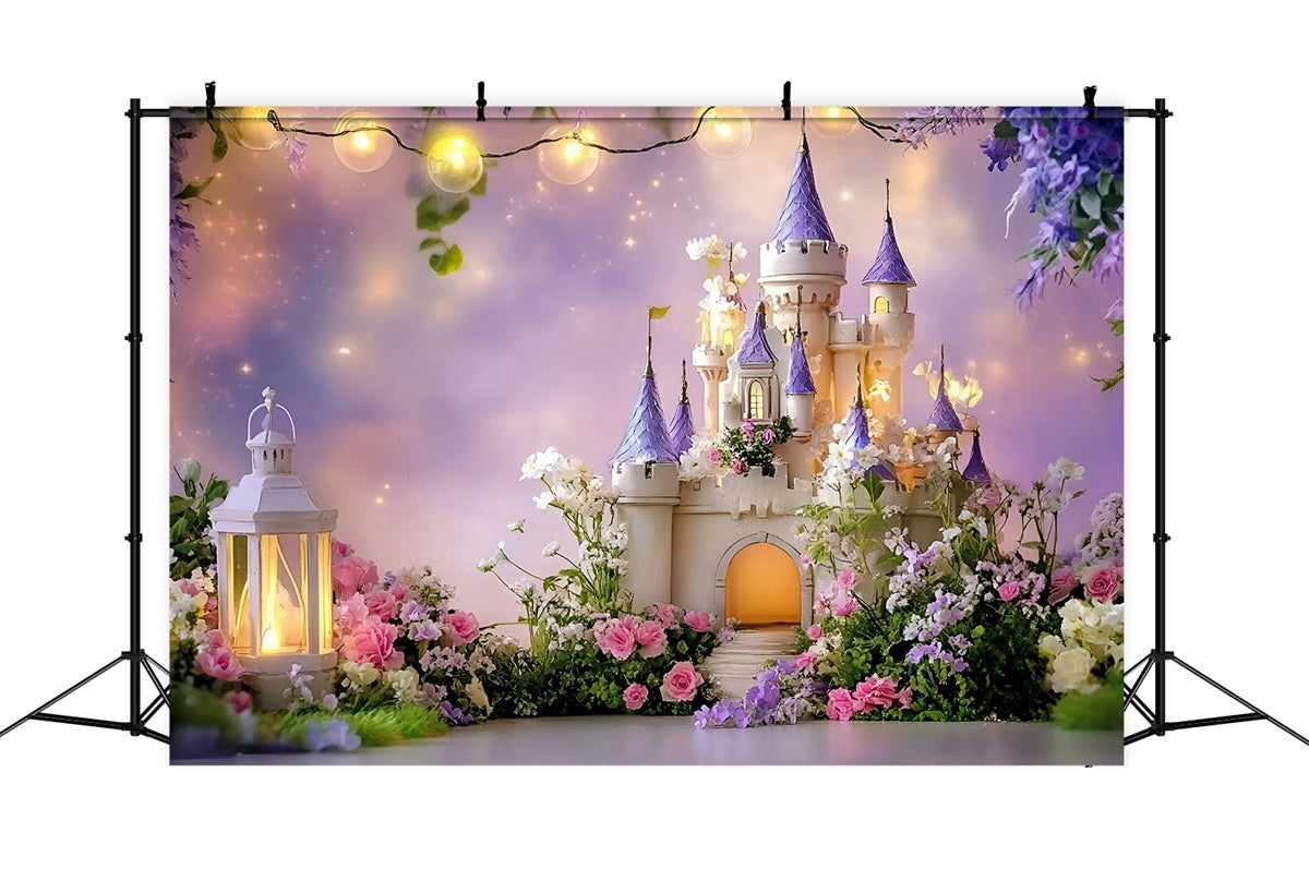 Castle Backdrops Twilight Flower Castle Children Backdrops UK GQ5-200