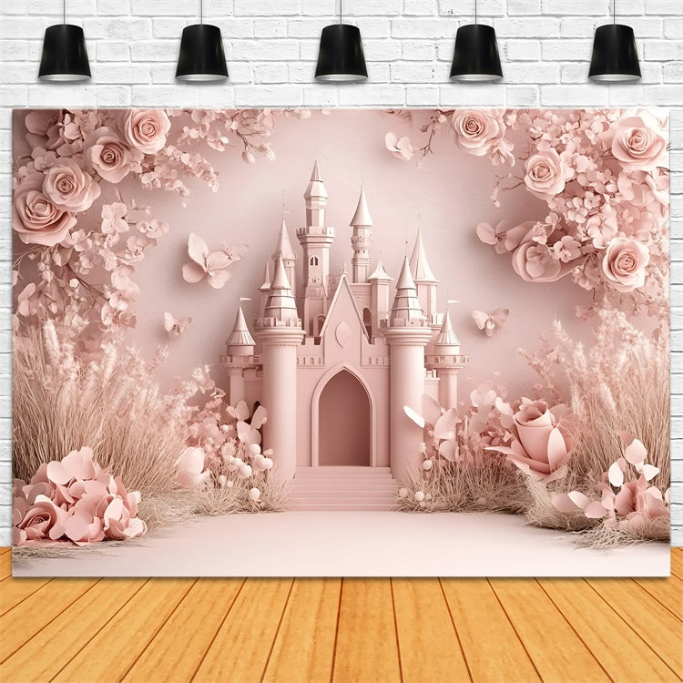 Castle Backdrop Soft Petal Castle Charm Newborn Backdrop UK GQ5-203