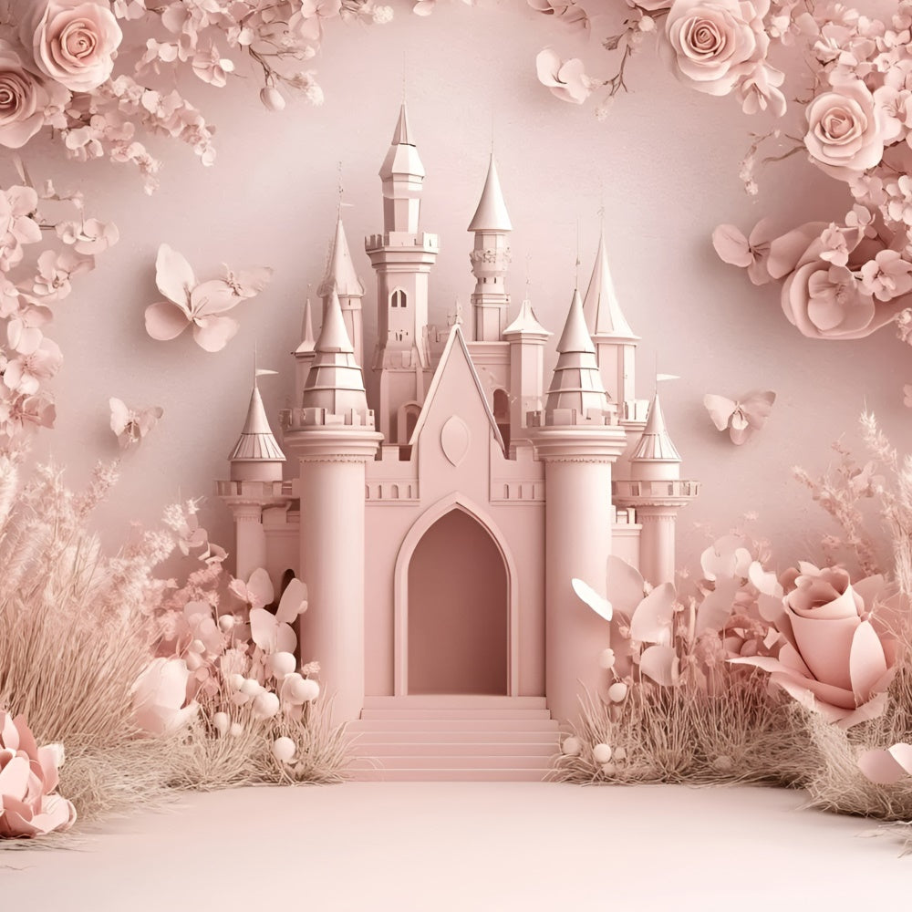 Castle Backdrop Soft Petal Castle Charm Newborn Backdrop UK GQ5-203