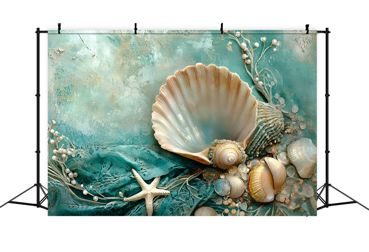 Kids Photo Backdrop Ocean Shell Fantasy Backdrop UK GQ5-205