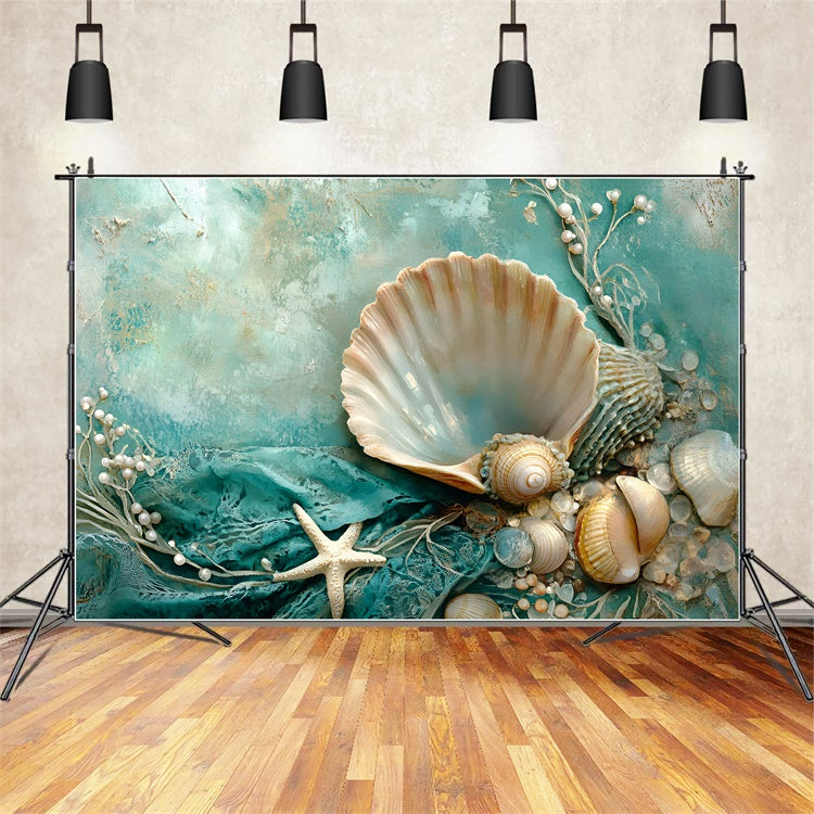 Kids Photo Backdrop Ocean Shell Fantasy Backdrop UK GQ5-205