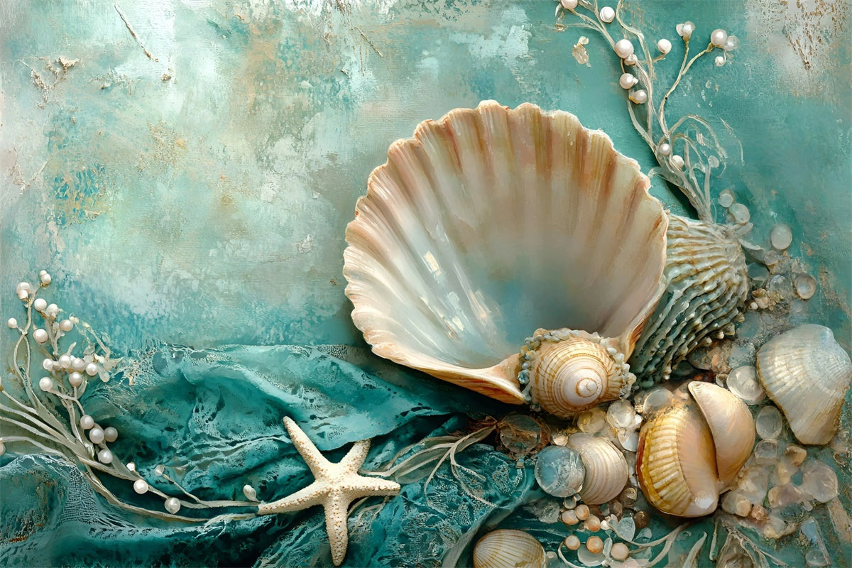 Kids Photo Backdrop Ocean Shell Fantasy Backdrop UK GQ5-205