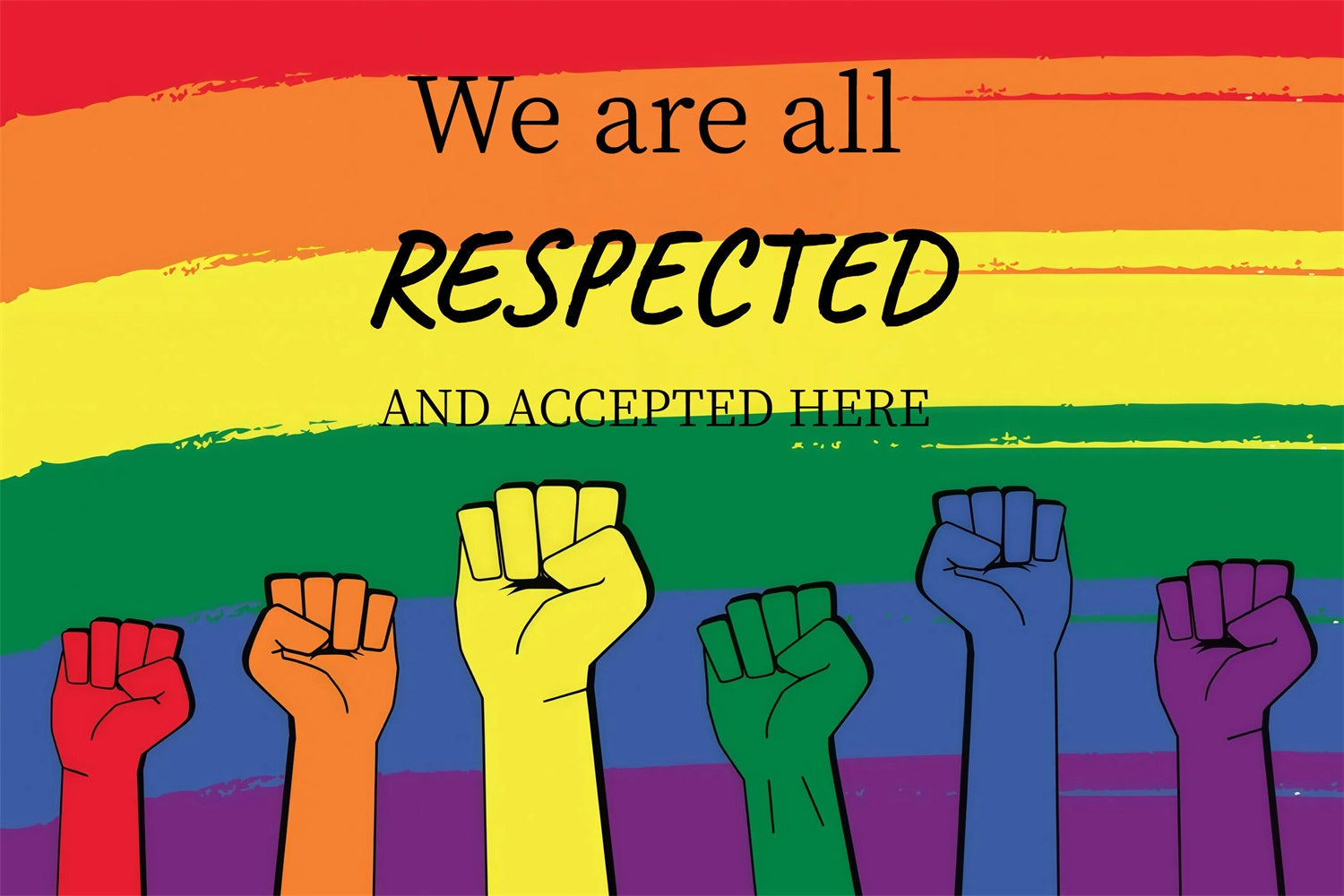 Pride Backdrops Pride Power Unity Fists Backdrop UK GQ5-213