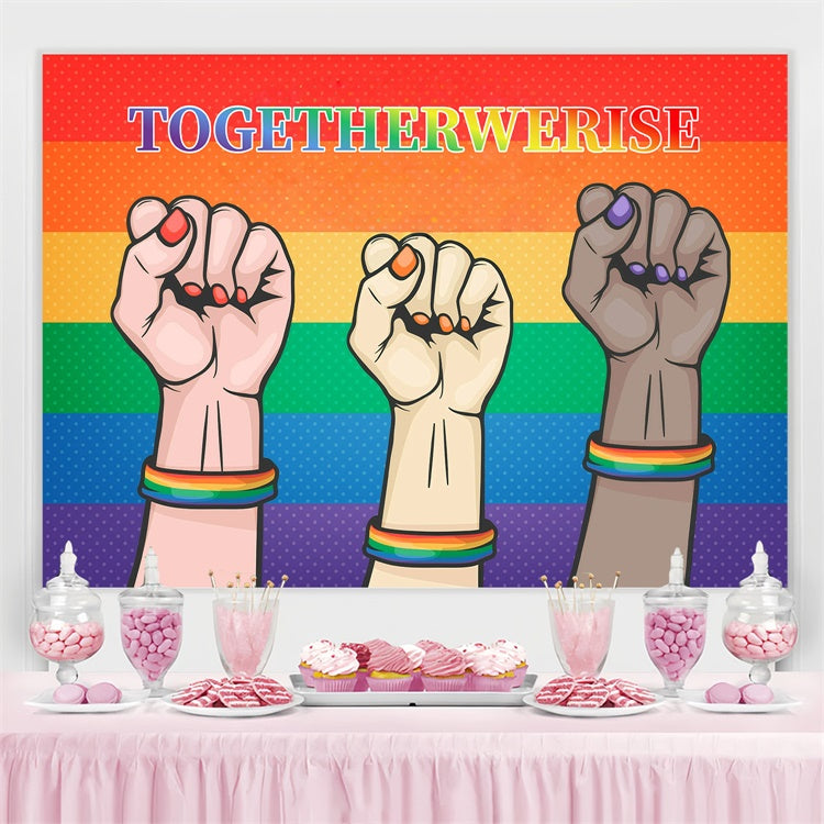 Pride Backdrop United Fists Statement Backdrop UK GQ5-227