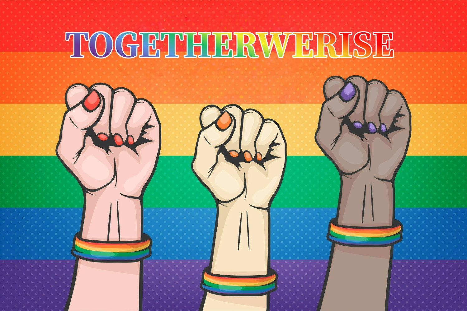 Pride Backdrop United Fists Statement Backdrop UK GQ5-227