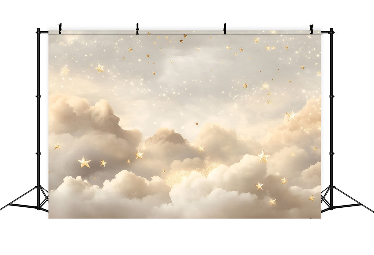 Star Photo Backdrop Gold Star Dreamy Clouds Backdrop UK GQ5-55
