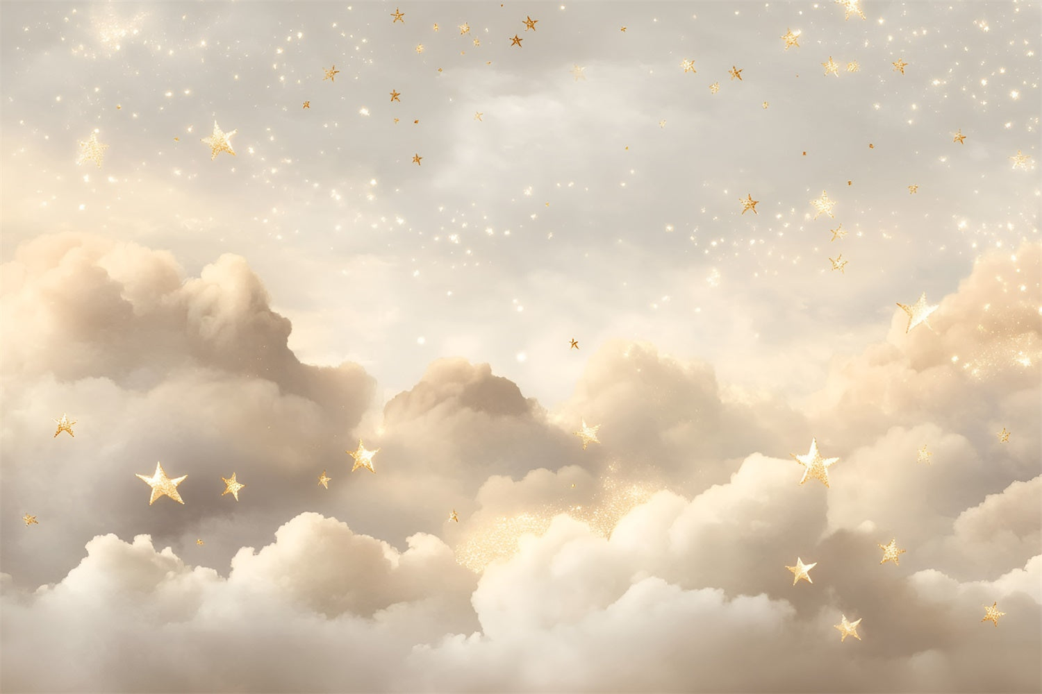 Star Photo Backdrop Gold Star Dreamy Clouds Backdrop UK GQ5-55