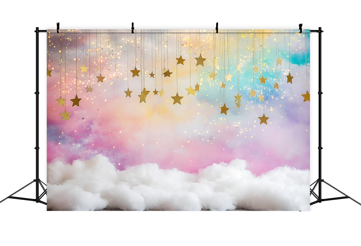 Starry Backdrop Rainbow Clouds Sparkle Backdrop UK GQ5-58