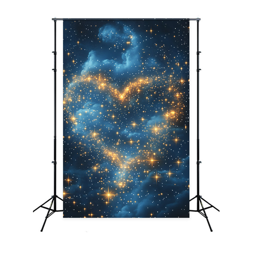 Stars Backdrop Romantic Star Heart Galaxy Backdrop UK GQ5-65